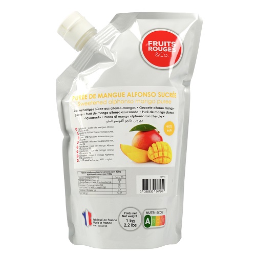 Fruits Rouge Alphonso Mango Puree 5% Sugar - 1kg